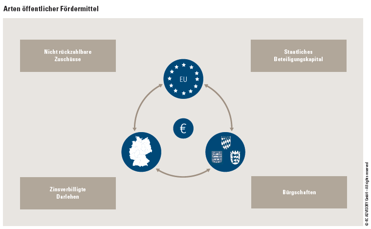 Überblick über die Arten öffentlicher Fördermittel